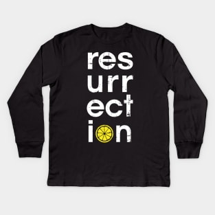 The Stone Roses Resurrection Indie Manchester Portrait Integrated Lemon Kids Long Sleeve T-Shirt